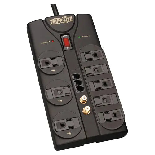 EATON Tripp Lite Surge Protector Power Strip 120V 8 Outlet RJ11 Coax 8' Cord 2160 Joule - Receptacles: 8 x NEMA 5-15R - 2160J