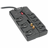EATON Tripp Lite Surge Protector Power Strip 120V 8 Outlet RJ11 Coax 8' Cord 2160 Joule - Receptacles: 8 x NEMA 5-15R - 2160J