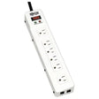 EATON Tripp Lite Surge Protector Power Strip 120V RJ11 RT Angle 6 Outlet Metal 15' Crd - Receptacles: 6 x NEMA 5-15R - 1340J - TLM626TEL15