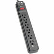 EATON Tripp Lite Surge Protector Power Strip 6 Outlet 15 ft Cord Black 790 J - 6 x NEMA 5-15R - 1875 VA - 790 J - 120 V AC Input - TLP615B