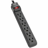 EATON Tripp Lite Surge Protector Power Strip 6 Outlet 6' Cord 360 Joules Black - 6 x NEMA 5-15R - 1875 VA - 360 J - 125 V AC Input - 125 V AC Output - TLP6B
