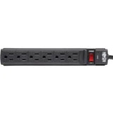 EATON Tripp Lite Surge Protector Power Strip 6 Outlet 6' Cord 360 Joules Black - 6 x NEMA 5-15R - 1875 VA - 360 J - 125 V AC Input - 125 V AC Output - TLP6B