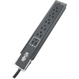 EATON Tripp Lite Surge Protector Power Strip 6 Outlet Tel/Modem 6 ft Cord Black - 6 x NEMA 5-15R - 1800 VA - 1440 J - 120 V AC Input - Phone/DSL - TLP606SSTELB
