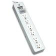Tripp Lite Surge Protector Power Strip Medical Hospital RT Angle Plug 6 Outlet 10' Cord - 6 x NEMA 5-15R - 1800 VA - 1050 J - 120 V AC Input - 120 V AC Output - SPS610HGRA EATON