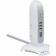 EATON Tripp Lite Surge Protector Tower 5-Outlet 3 USB Ports 6ft Cord 5-15P White - 5 x NEMA 5-15R, 4 x USB - 1800 VA - 1200 J - 120 V AC Input - TLP66USB