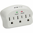EATON Tripp Lite Surge Protector Wallmount Direct Plug In 3 Outlet 660 Joules - 3 x NEMA 5-15R - 1875 VA - 660 J - 120 V AC Input - 120 V AC Output - SK3-0