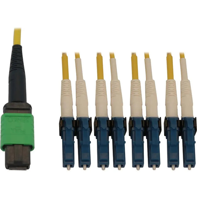 EATON Tripp Lite Switchable Fiber Cable SMF 12F MTP/MPO-APC to 4x LC/UPC F/M 5M - 16.40 ft Fiber Optic Network Cable for Switch, Patch Panel, Network Device - First End: 1 x MTP/MPO Network - Female - Secon - N390X-05M-8L-AP
