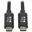 EATON Tripp Lite Thunderbolt 3 Cable 20 Gbps Passive 5A 100W PD 4K USB C M/M 1M - 3.28 ft Thunderbolt 3 Video/Data Transfer Cable for MacBook, Chromebook, Ultrabook, External Hard Drive, Docking Station, Mo...  - MTB3-01M-5A-B
