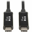 EATON Tripp Lite Thunderbolt 3 Cable 40 Gbps Active 5A 100W PD 4K USB C M/M 2M - 6.56 ft Thunderbolt 3 Video/Data Transfer Cable for MacBook, Chromebook, Ultrabook, External Hard Drive, Docking Station, Mon...  - MTB3-02M-5A-AB