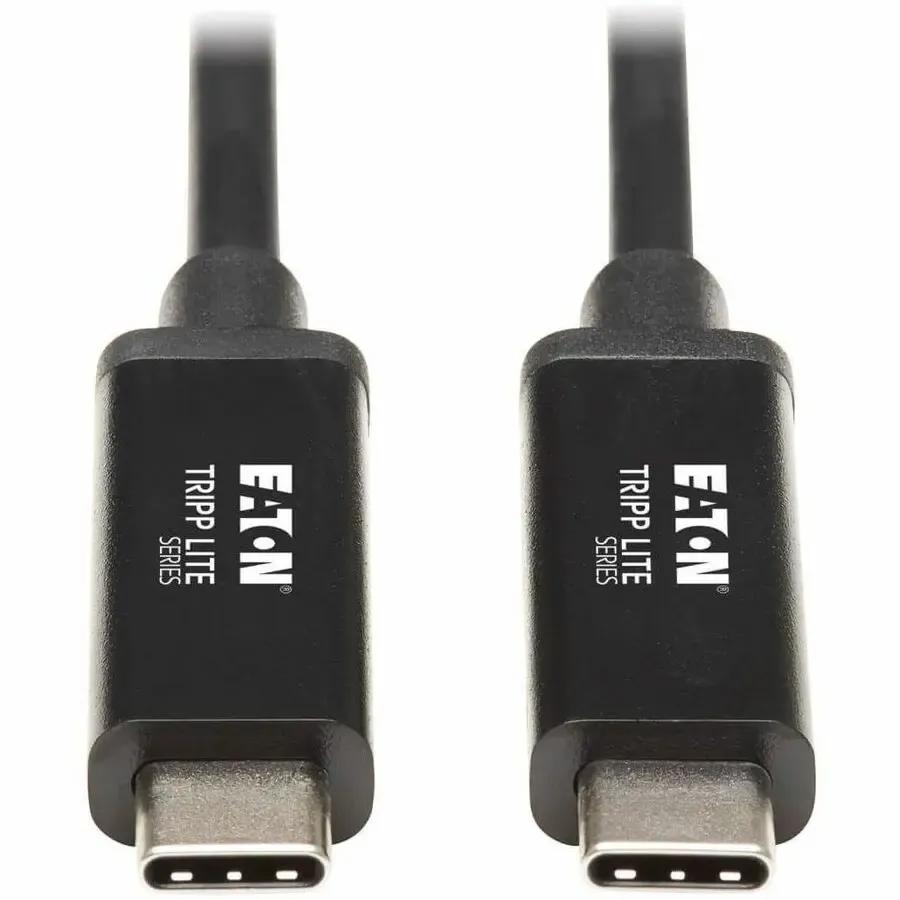 EATON Tripp Lite Thunderbolt 3 Cable 40 Gbps Active 5A 100W PD 4K USB C M/M 2M - 6.56 ft Thunderbolt 3 Video/Data Transfer Cable for MacBook, Chromebook, Ultrabook, External Hard Drive, Docking Station, Mon...  - MTB3-02M-5A-AB