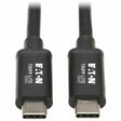EATON Tripp Lite Thunderbolt 3 Cable 40 Gbps Passive 5A 100W PD 4K USB C M/M 0.5M - 1.64 ft Thunderbolt 3 Video/Data Transfer Cable for MacBook, Chromebook, Ultrabook, External Hard Drive, Docking Station, ...  - MTB3-00M5-5A-B