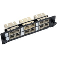 EATON Tripp Lite Toolless Pass-Through Fiber Patch Panel MMF/SMF 6 SC Connectors - 6 Port(s) - 6 x Duplex - Black - Wall Mountable - N492-06D-SC