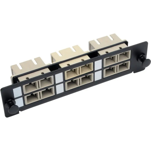 EATON Tripp Lite Toolless Pass-Through Fiber Patch Panel MMF/SMF 6 SC Connectors - 6 Port(s) - 6 x Duplex - Black - Wall Mountable - N492-06D-SC