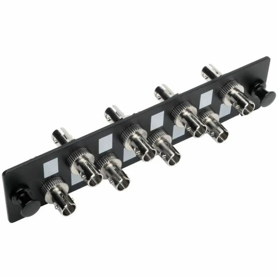 EATON Tripp Lite Toolless Pass-Through Fiber Patch Panel MMF/SMF 8 ST Connectors - 8 Port(s) - 8 x Simplex - Black - Wall Mountable - N492-08S-ST
