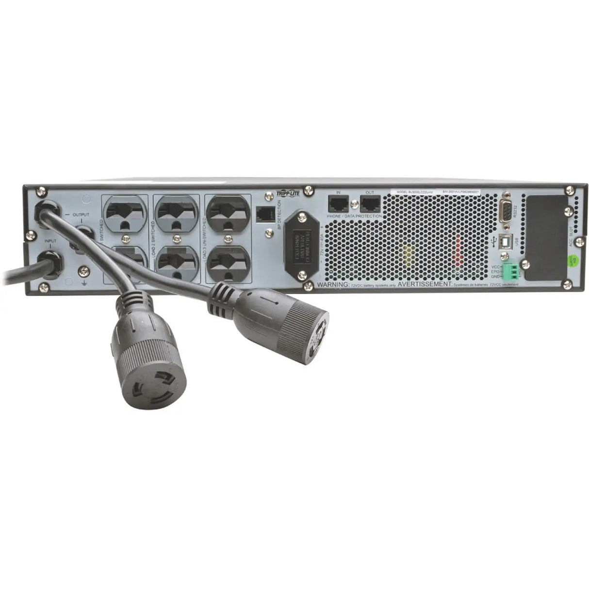 EATON Tripp Lite UPS 3000VA 2700W Smart Online LCD Rackmount 208/240V USB DB9 2U - 2U Rack-mountable - 5 Minute Stand-by - 230 V AC Input - 230 V AC Output - 2 x NEMA L6-20R, 6 x NEMA 6-15/20R - SU3000LCD2UHV