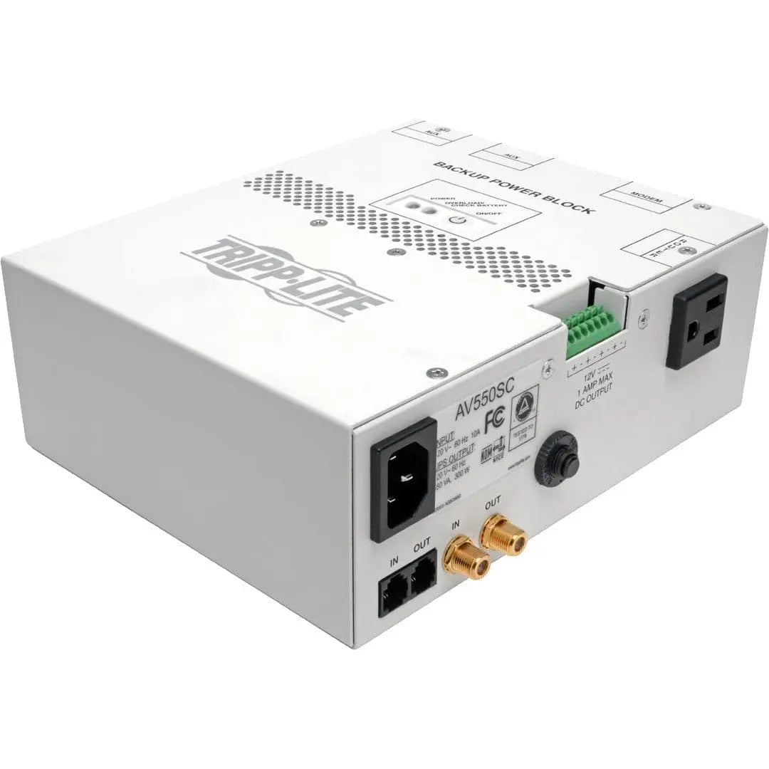 EATON Tripp Lite UPS 550VA A/V Backup Power Block for Structured Wiring Closets - 550VA/300W - 3 Minute Full Load - 4 x NEMA 5-15R - Battery/Surge-protected - AV550SC