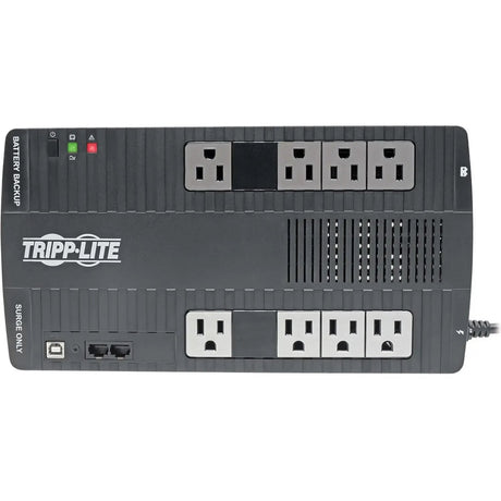 EATON Tripp Lite UPS 700VA 350W Desktop Battery Back Up AVR Compact 120V USB RJ11 50/60Hz - Desktop - 2 Minute Stand-by - 110 V AC Input - 120 V AC Output - 8 x NEMA 5-15R - AVR700U
