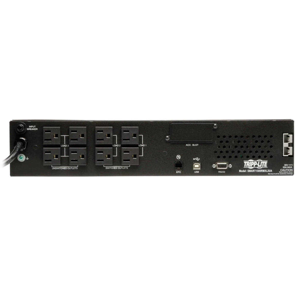 EATON Tripp Lite UPS Smart 1500VA 1350W Rackmount AVR 120V Pure Sine Wave USB DB9 2URM TAA GSA - 1500VA/1350W - 4.9 Minute Full Load - 8 x NEMA 5-15R - SM1500RMXL2UTAA