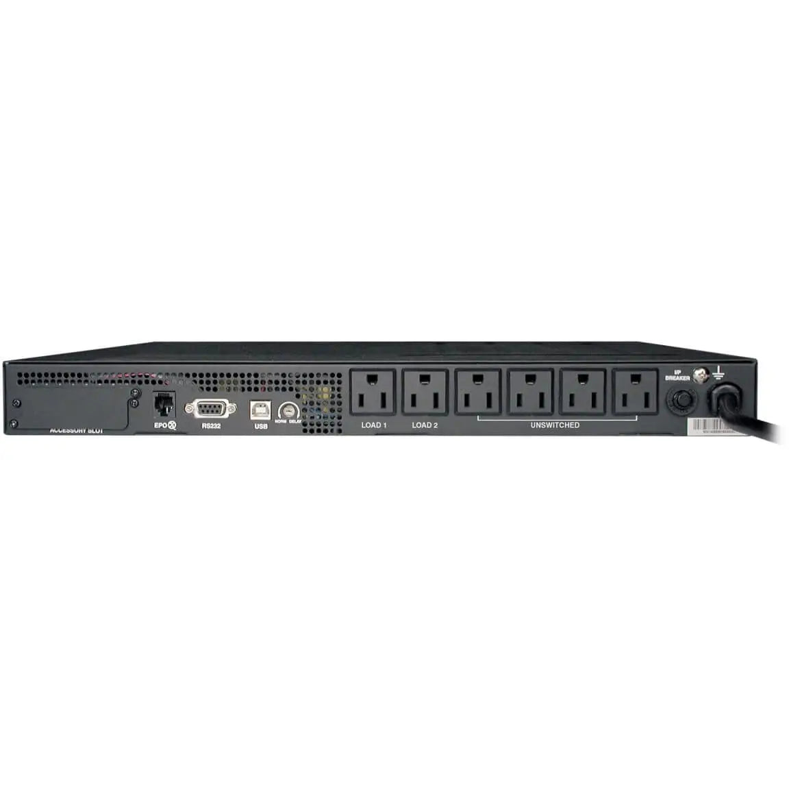 EATON Tripp Lite UPS Smart 750VA 600W Rackmount AVR 120V Pure Sign Wave USB DB9 SNMP 1URM - 750VA/600W - 4.9 Minute Full Load - 6 x NEMA 5-15R - SMART750RM1U