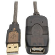 EATON Tripp Lite USB 2.0 Active Extension Cable (USB-A M/F), 25 ft. (7.6 m) - 25 ft USB Data Transfer Cable for Printer, Scanner, USB Hub - First End: 1 x USB 2.0 Type A - Male - Second End: 1 x USB 2.0 Typ - U026-025
