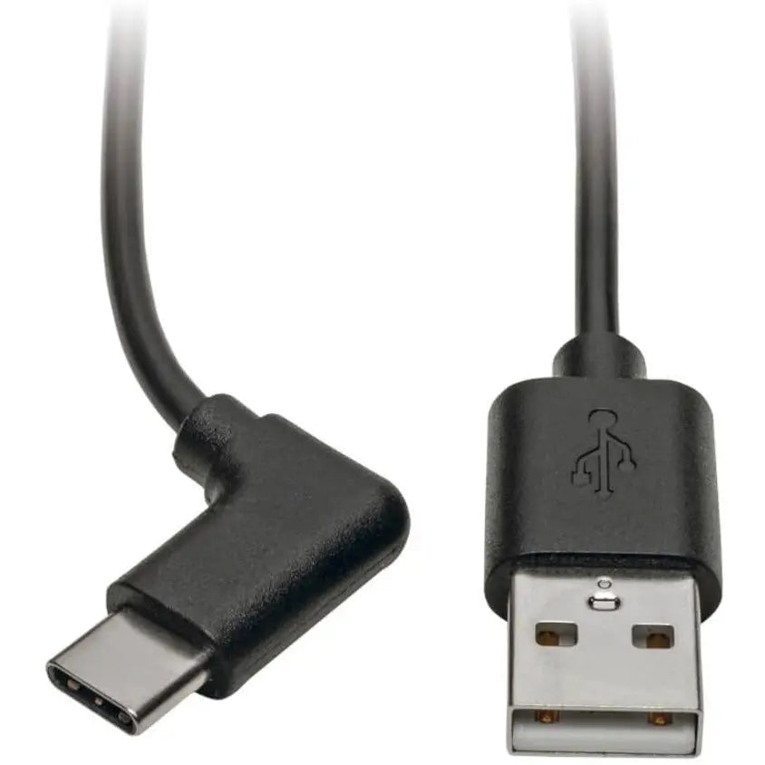 EATON Tripp Lite USB 2.0 Hi-Speed Cable A to USB Type C USB C M/M Right-Angle 3ft 3' - USB for Hard Drive, Workstation, Tablet, Smartphone, Car Charger, Wall Charger, Hub, MacBook, Ultrabook, Chromebook, Pr...  - U038-003-CRA