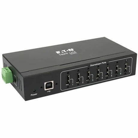 EATON Tripp Lite USB 2.0 Hub Industrial 7-Port 15kV ESD Immunity Metal Mountable - USB 2.0 Type B - Wall/DIN Rail Mountable - 7 USB Port(s) - 7 USB 2.0 Port(s) - Mac, Linux, PC - U223-007-IND-1