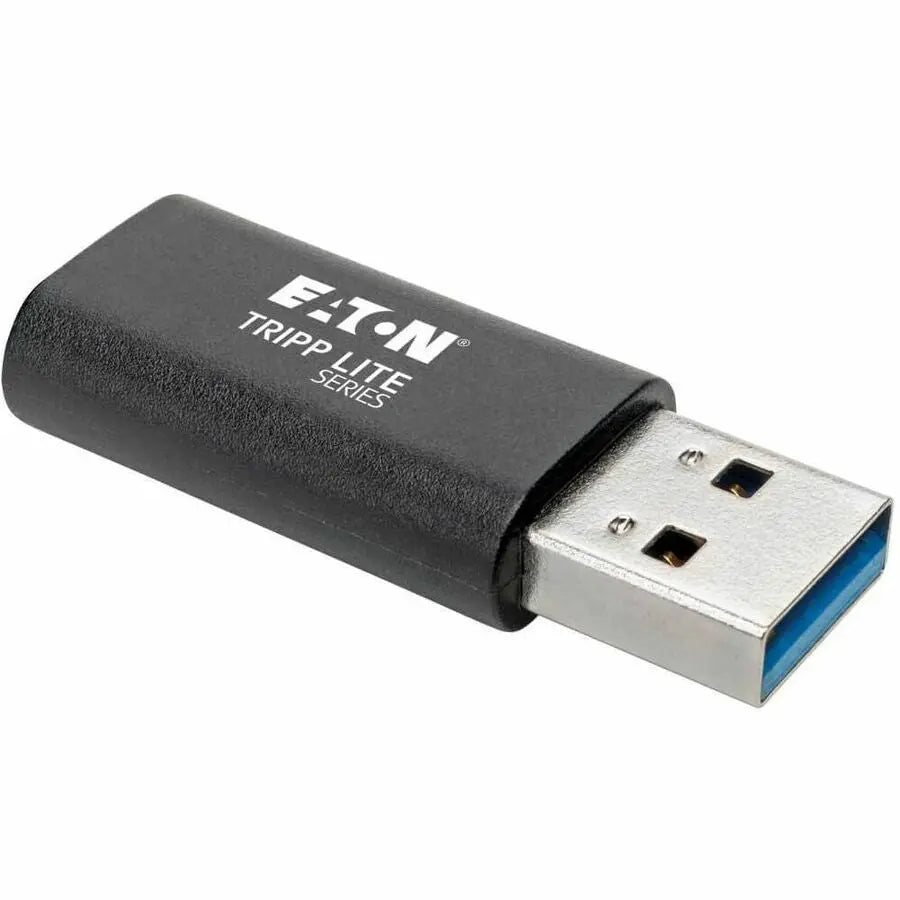 EATON Tripp Lite USB 3.0 Adapter Converter USB-A to USB Type C M/F USB-C - 1 x Type A Male USB - 1 x Type C Female USB - Nickel Connector - Gold Contact - Black - U329-000
