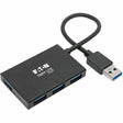 EATON Tripp Lite USB 3.0 Hub SuperSpeed Slim 4 USB-A Ports 5Gbps Compact Aluminum - USB - External - 4 USB Port(s) - 4 USB 3.0 Port(s) - PC - U360-004-4A-AL