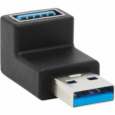 EATON Tripp Lite USB 3.0 SuperSpeed Adapter - USB-A to USB-A, M/F, Up Angle, Black - 1 x Type A USB 3.0 USB Male - 1 x Type A USB 3.0 USB Female - Nickel Connector - Gold Contact - Black - U324-000-UP