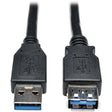 EATON Tripp Lite USB 3.0 SuperSpeed Extension Cable - USB-A to USB-A, M/F, Black, 3 ft. (0.9 m) - 3 ft USB Data Transfer Cable for Computer, Printer, Modem, Notebook, Chromebook, Tablet, Keyboard, Portable ...  - U324-003-BK