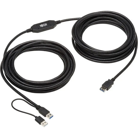 EATON Tripp Lite USB 3.2 Gen 1 Active Extension Repeater Cable (A M/F), 10 m (32.8 ft.) - 32.81 ft USB Data Transfer Cable for Computer, Printer, Modem, Notebook, Webcam, Keyboard, Portable Hard Drive, Gami...  - U330-10M-1