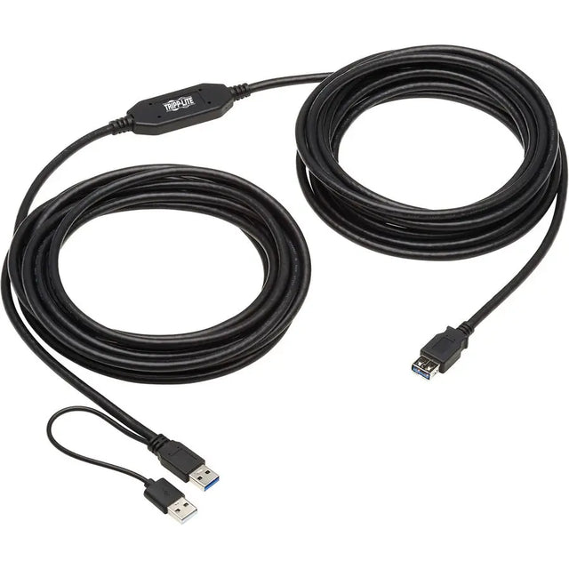 EATON Tripp Lite USB 3.2 Gen 1 Active Extension Repeater Cable (A M/F), 10 m (32.8 ft.) - 32.81 ft USB Data Transfer Cable for Computer, Printer, Modem, Notebook, Webcam, Keyboard, Portable Hard Drive, Gami...  - U330-10M-1