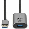 Tripp Lite USB-A Active Extension Repeater Cable USB 3.2 Gen 1 Aluminum M/F 10M - 32.81 ft USB Data Transfer Cable for Computer, Printer, Modem, Notebook, Keyboard, Portable Hard Drive, Gaming Console...  - U330-10M-AL EATON