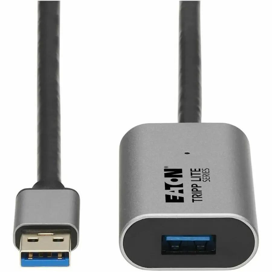 Tripp Lite USB-A Active Extension Repeater Cable USB 3.2 Gen 1 Aluminum M/F 10M - 32.81 ft USB Data Transfer Cable for Computer, Printer, Modem, Notebook, Keyboard, Portable Hard Drive, Gaming Console...  - U330-10M-AL EATON