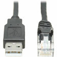 EATON Tripp Lite USB-A to RJ45 Rollover Console Cable Cisco Compatible M/M 6ft - 6 ft RJ-45/USB Data Transfer Cable for Switch, Router, Modem, Computer, Notebook - First End: 1 x RJ-45 Male Network - Second...  - U009-006-RJ45-X