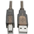 Tripp Lite USB-A to USB-B Active Repeater Printer Cable M/M 30ft 30' - USB for Printer, Scanner, Hub - 60 MB/s - 30 ft - 1 x Type A Male USB - 1 x Type B Male USB - Nickel Plated Connector - Gold Plat - U042-030 EATON