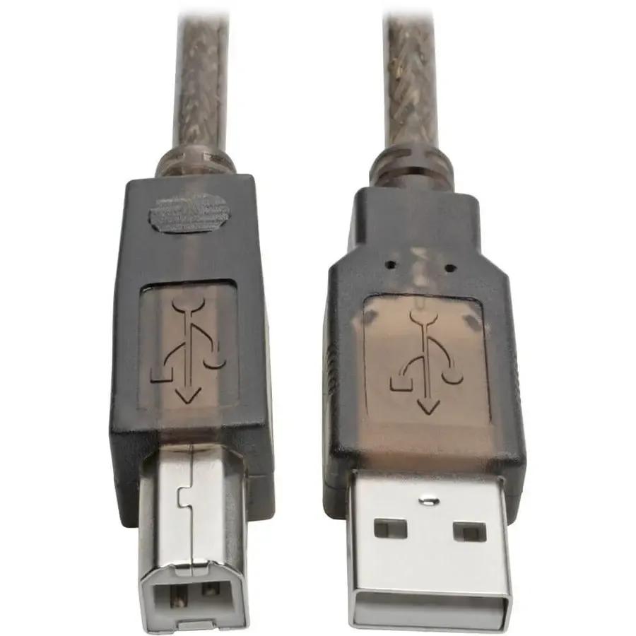 Tripp Lite USB-A to USB-B Active Repeater Printer Cable M/M 30ft 30' - USB for Printer, Scanner, Hub - 60 MB/s - 30 ft - 1 x Type A Male USB - 1 x Type B Male USB - Nickel Plated Connector - Gold Plat - U042-030 EATON