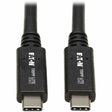 EATON Tripp Lite USB C Cable USB 3.1 Gen 2, 5A Rating 10Gbps M/M USB Type C Thunderbolt 3 20in - 1.67 ft USB Data Transfer Cable for Smartphone, Notebook, MacBook, Chromebook, Ultrabook, Mobile Device, Dock...  - U420-20N-G2-5A