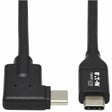 EATON Tripp Lite USB C Cable USB 3.2 Gen 1 Right-Angle 60W PD Charging M/M 1ft - 1 ft Thunderbolt 3 Data Transfer Cable for Smartphone, Computer, Charger, Power Bank, MacBook Pro, Chromebook, Notebook, Dock...  - U420-001-RA
