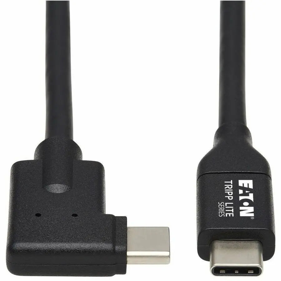 EATON Tripp Lite USB C Cable USB 3.2 Gen 1 Right-Angle 60W PD Charging M/M 2M - 6.56 ft Thunderbolt 3 Data Transfer Cable for Smartphone, Computer, Charger, Power Bank, MacBook Pro, Chromebook, Notebook, Do...  - U420-02M-RA