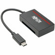 EATON Tripp Lite USB-C CFast 2.0 Card Reader USB 3.1 Gen 1 SATA III Adapter - 1 x HDD Supported - USB 3.1 Type C - Acrylonitrile Butadiene Styrene (ABS) - U438-CF-SATA-5G