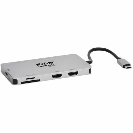 EATON Tripp Lite USB C Dock Dual-Display 4K HDMI USB Hub Memory Card PD Charging Docking Station - for TV/Monitor/Projector/Notebook/Smartphone/Tablet/Desktop PC - 100 W - USB Type C - 2 Displays Supported ...  - U442-DOCK8-GG