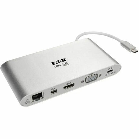 EATON Tripp Lite USB-C Docking Station w/ USB-A , HDMI, VGA, mDP, Gbe, Memory Cards 3.5mm, USB C PD Charging 4K @ 30Hz - for Notebook/Tablet PC - USB Type C - 3 x USB Ports - 3 x USB 3.0 - Network (RJ-45) -...  - U442-DOCK1