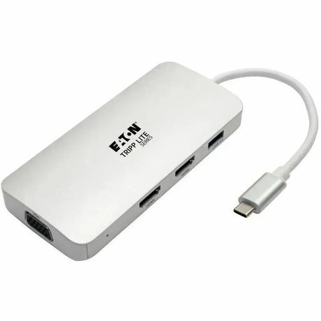 EATON Tripp Lite USB C Docking Station w/USB Hub, 2x HDMI, VGA, PD Charging 1080p, USB Type C, USB-C, USB Type-C - for Notebook/Tablet PC/Desktop PC/Smartphone - 60 W - USB Type C - 2 x USB Ports - 1 x USB  - U442-DOCK12-S