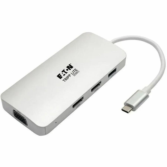 EATON Tripp Lite USB C Docking Station w/USB Hub, 2x HDMI, VGA, PD Charging 1080p, USB Type C, USB-C, USB Type-C - for Notebook/Tablet PC/Desktop PC/Smartphone - 60 W - USB Type C - 2 x USB Ports - 1 x USB  - U442-DOCK12-S