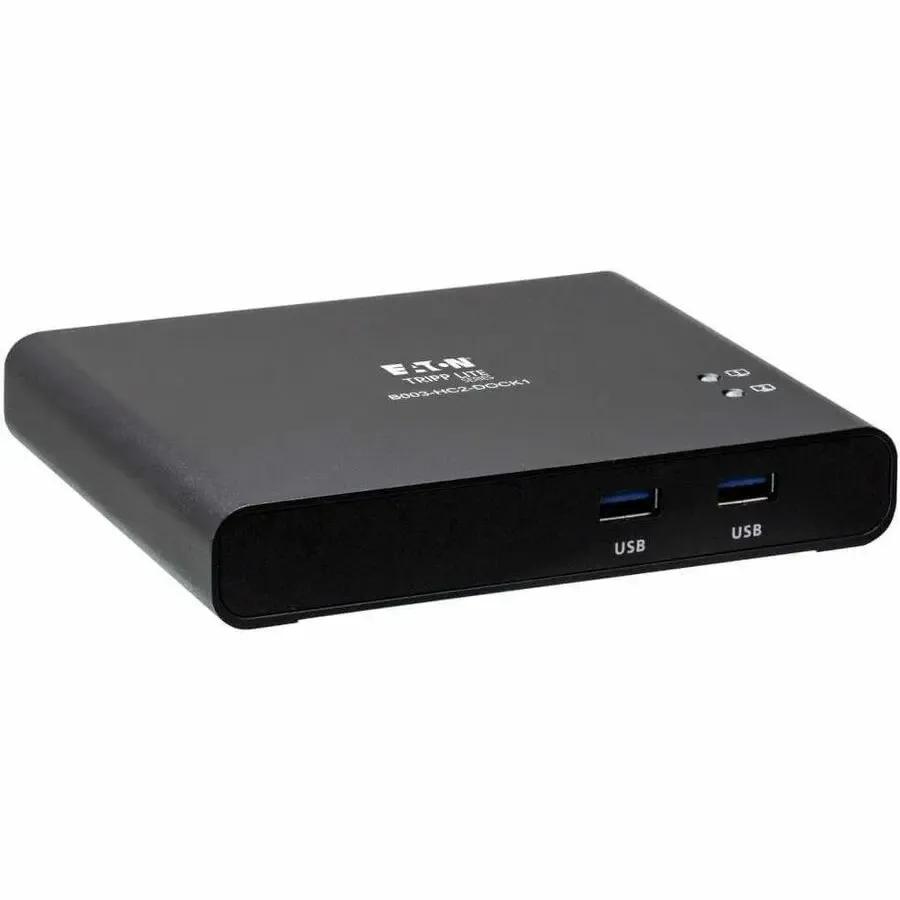EATON Tripp Lite USB C KVM Dock 2-Port 4K HDMI USB-A Hub PD Charging USB 3.2 Gen 1 - 2 Computer(s) - 1 Local User(s) - 3840 x 2160 - 5 x USB - 1 x HDMI - TAA Compliant - B003-HC2-DOCK1