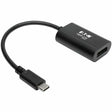 EATON Tripp Lite USB C to DisplayPort Video Adapter Converter 4K x 2K @ 60Hz, Black, USB Type C to DP, USB-C, USB Type-C 6in - 1 x DisplayPort - Mac, Chrome OS - U444-06N-DP4K6B
