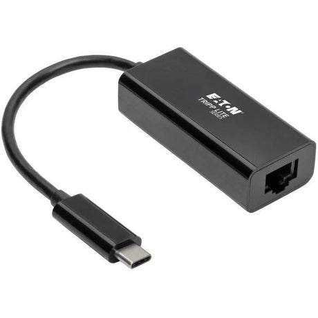 EATON Tripp Lite USB C to Gigabit Ethernet Adapter USB Type C to Gbe 10/100/1000 Thunderbolt 3 Compatible Black - USB 3.1 Type C - 1 Port(s) - 1 - Twisted Pair - U436-06N-GB