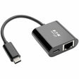 EATON Tripp Lite USB C to Gigabit Ethernet Adapter USB Type C to Gbe PD Charging, USB Type C, USB-C, USB Type-C - USB 3.1 Type C - 1 Port(s) - 1 - Twisted Pair - U436-06N-GB-C
