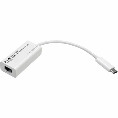 EATON Tripp Lite USB-C to Gigabit Ethernet NIC Network Adapter 10/100/1000 Mbps White - USB 3.1 - 1 Port(s) - 1 - Twisted Pair - U436-06N-GBW